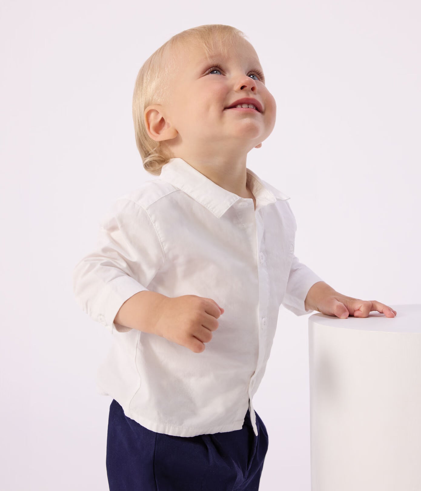 Chemise bébé en coton à volume droit