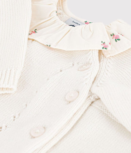 Ensemble 2 pièces bébé en tricot laine et coton
