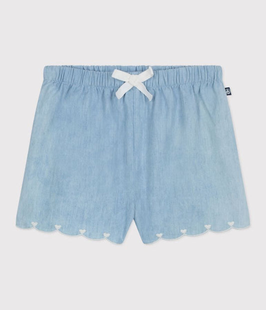 Short bébé en chambray