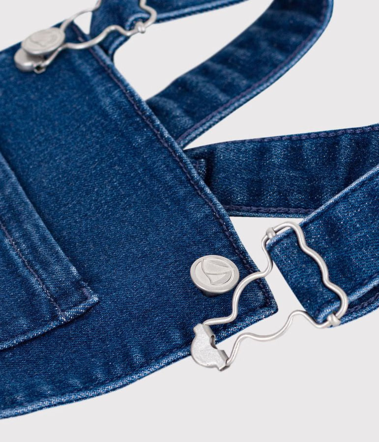 Robe salopette bébé en denim