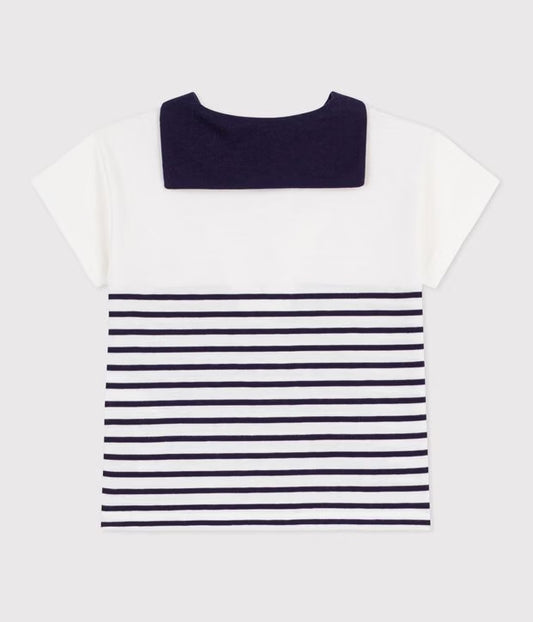T-shirt manches courtes à col marinière
