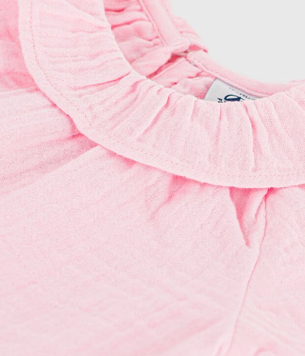 Blouse bébé en coton manches courtes