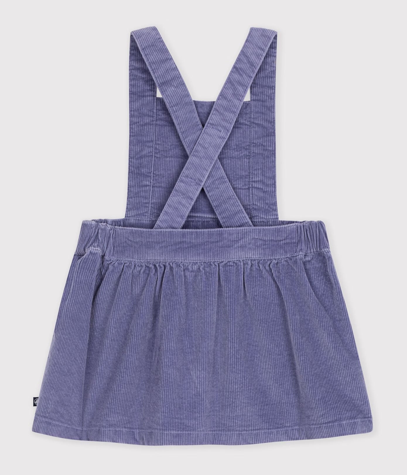 Robe bébé sans manches en velours côtelé uni