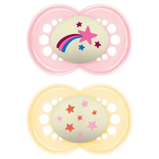 Lot de 2 sucettes Nuit 6-16 mois