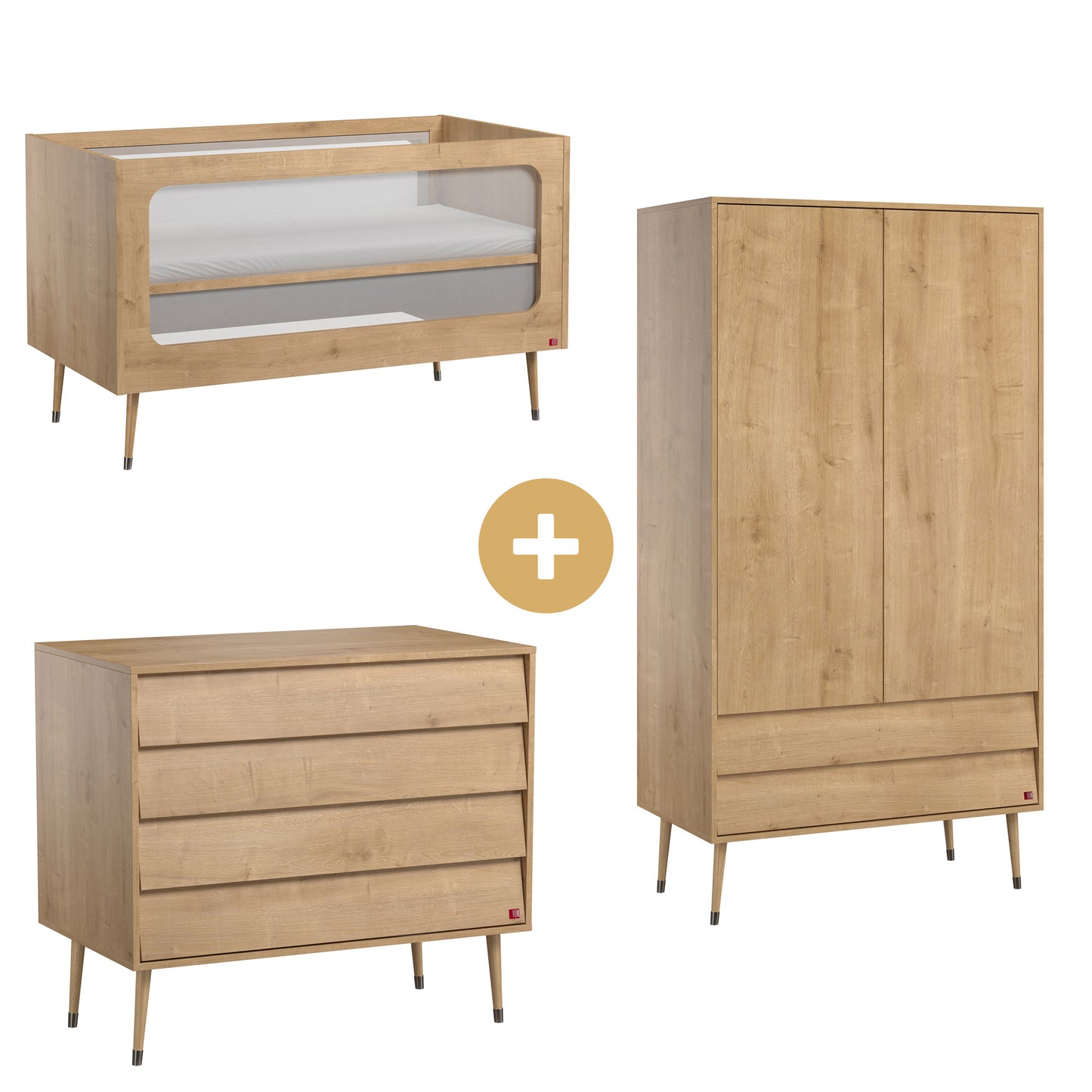 Chambre Bosque : lit 70x140 + armoire + commode