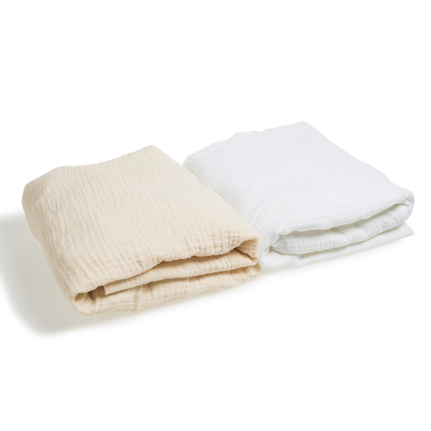 Lot de 2 draps housses bébé gaze de coton 70X140