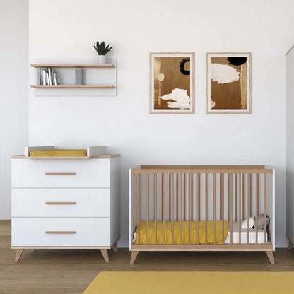 Chambre Flip : lit évolutif 70 x 140 cm + armoire + commode avec plan à langer