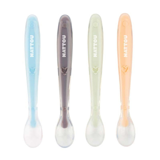 Cuillières Set 4 Pièces Silicone avec étui