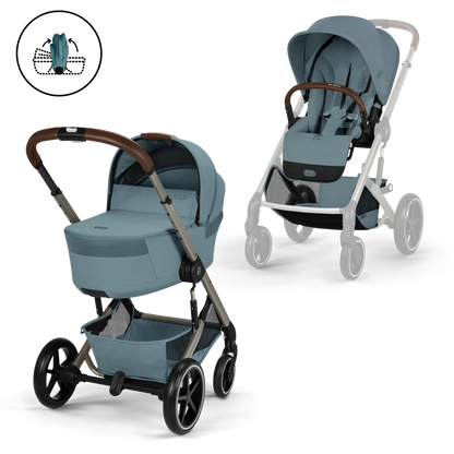 Duo poussette Balios S Lux avec nacelle pliable