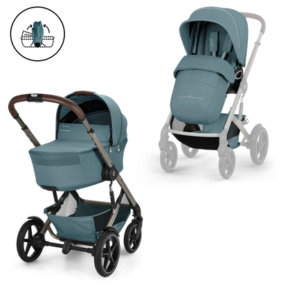 Duo poussette Talos avec nacelle pliable