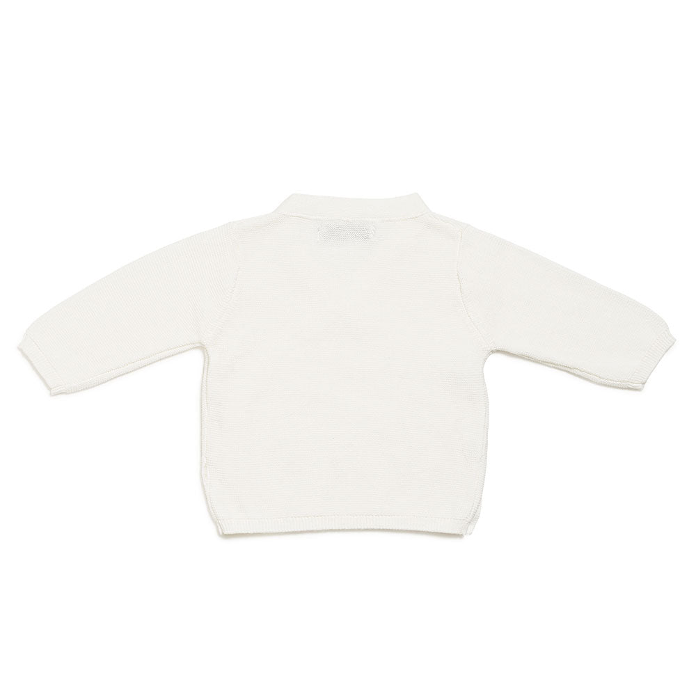 Brassière bébé en tricot écru