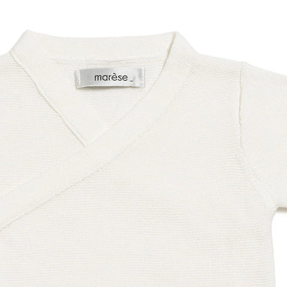 Brassière bébé en tricot écru