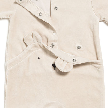 Pyjama bébé en velours Beige sable