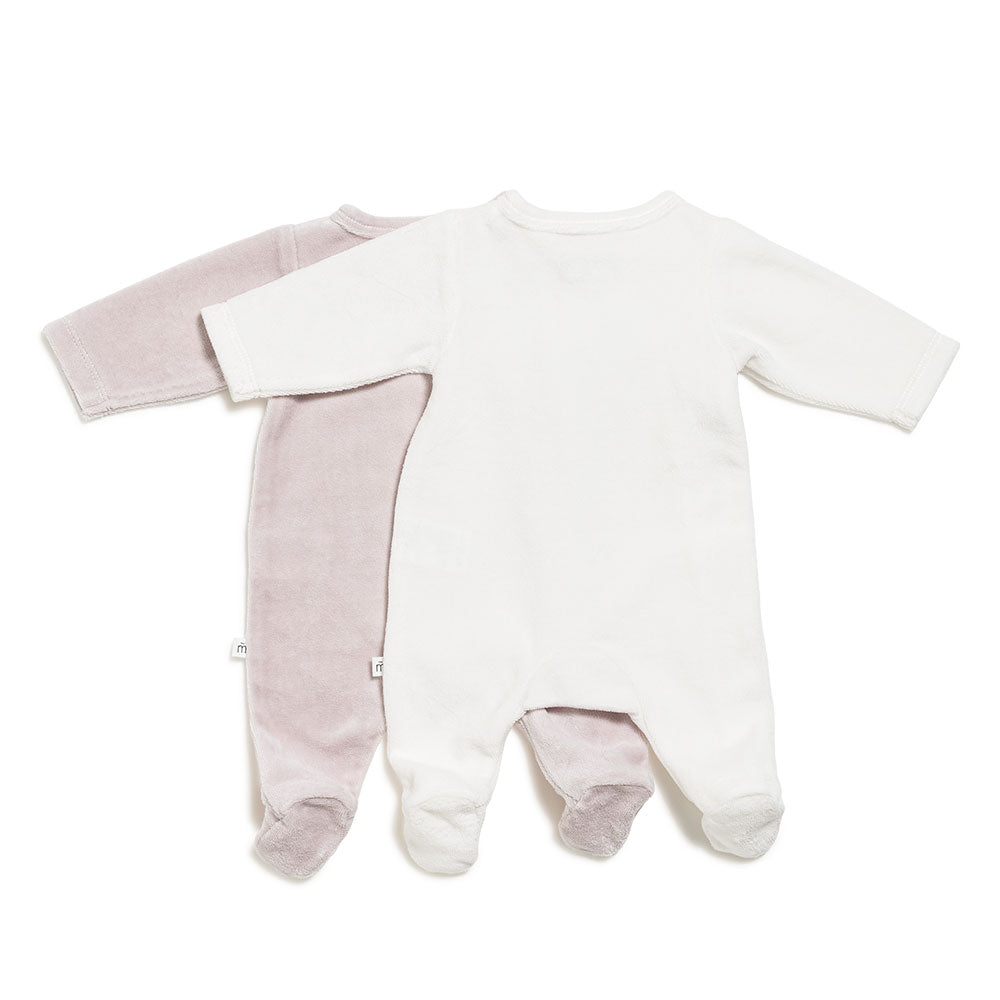 Lot de 2 pyjamas bébé Parme / Ecru