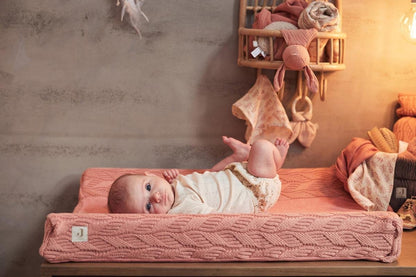 Housse matelas à langer 50x70 Spring Knit Rosewood