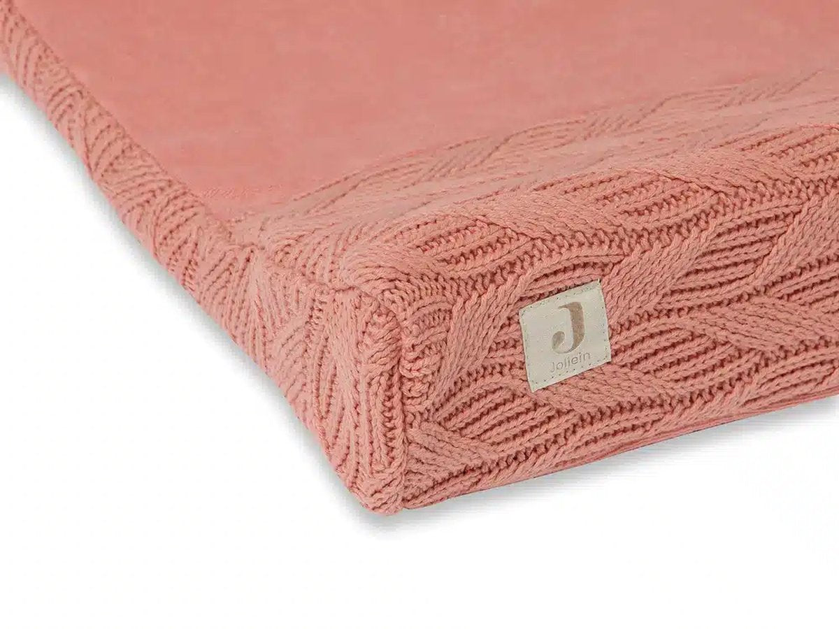 Housse matelas à langer 50x70 Spring Knit Rosewood