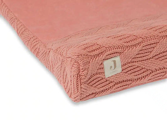 Housse matelas à langer 50x70 Spring Knit Rosewood