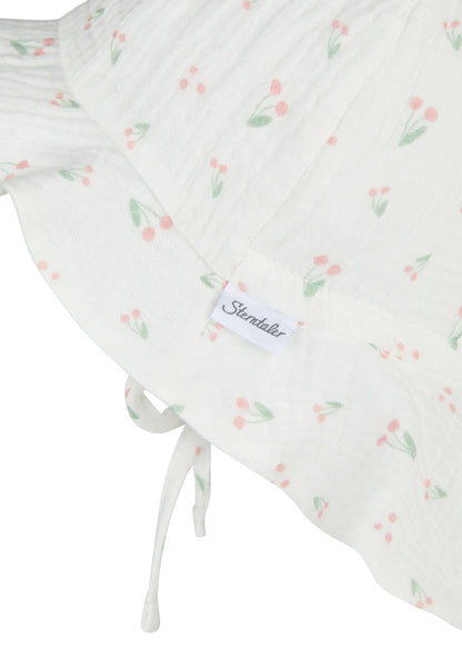Chapeau avec protection nuque motif Cerise