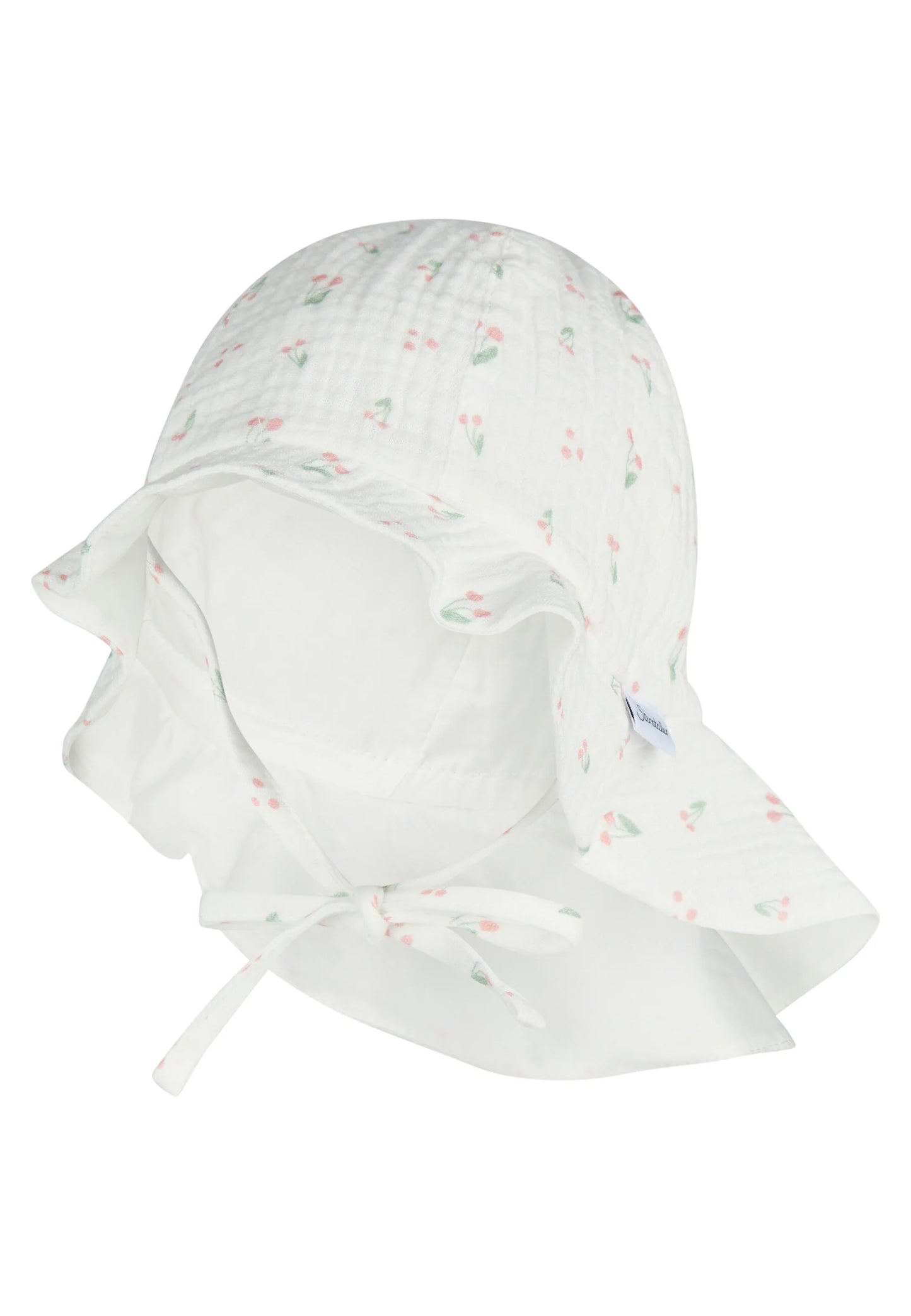 Chapeau avec protection nuque motif Cerise