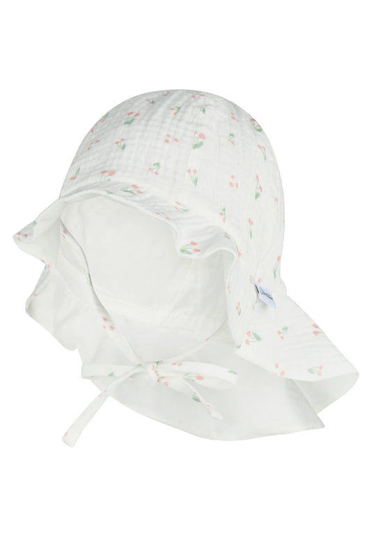 Chapeau avec protection nuque motif Cerise
