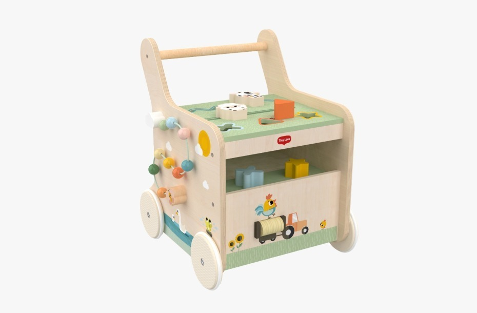 Chariot de marche en bois - Farmers Funday Push & Play