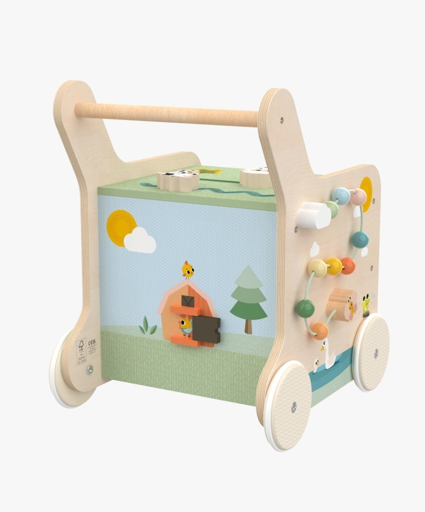 Chariot de marche en bois - Farmers Funday Push & Play