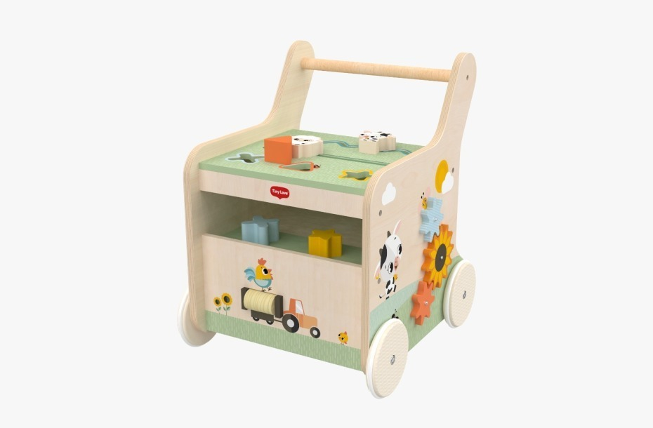 Chariot de marche en bois - Farmers Funday Push & Play