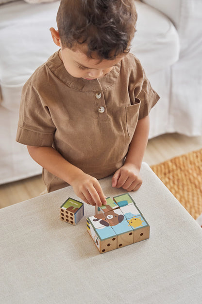 Puzzle de cubes animaux
