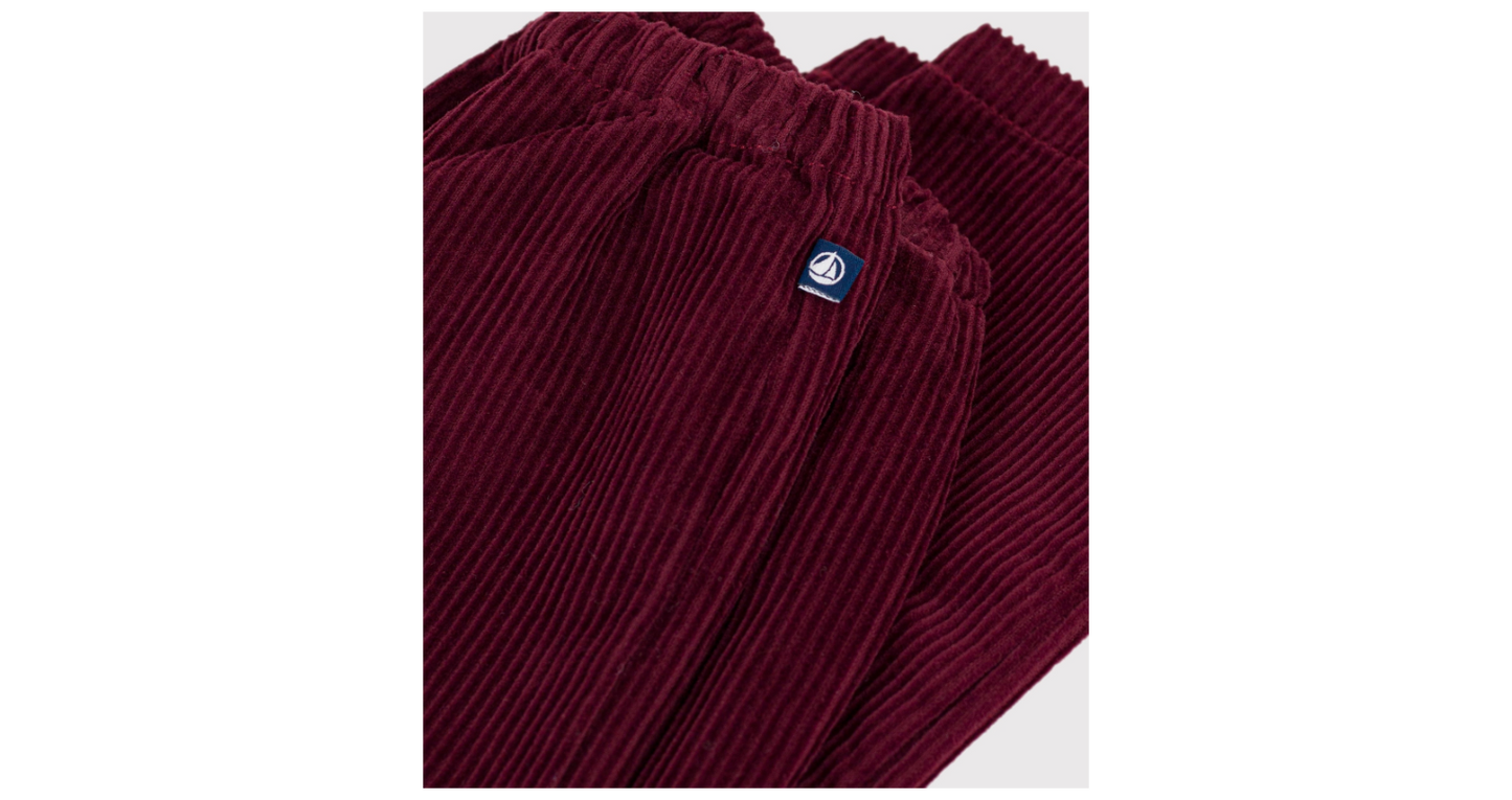 Pantalon bébé en velours uni