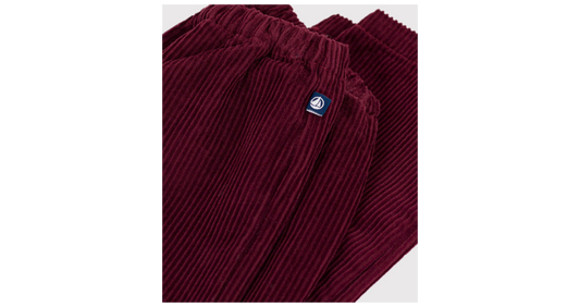 Pantalon bébé en velours uni