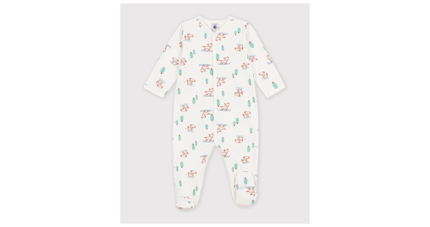 Pyjama bébé en molleton imprimé