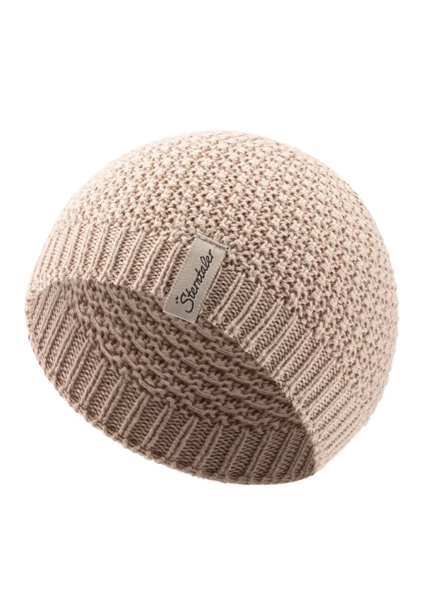 Bonnet bébé tricoté Waffel