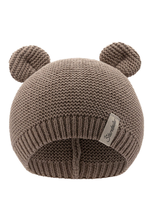 Bonnet tricoté oreilles d'ours