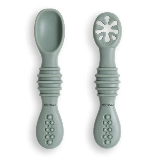 Cuillères bébé d'apprentissage silicone