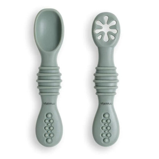 Cuillères bébé d'apprentissage silicone