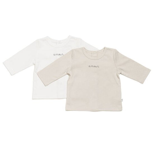 Lot de 2 t-shirts bébé manches longues