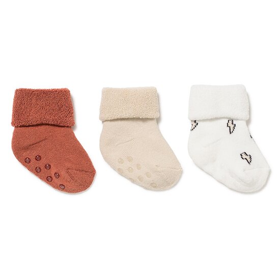 Lot de 3 chaussettes bébé anti-dérapantes