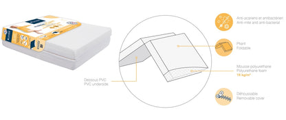 Matelas pliant Essentiel 60x120 cm