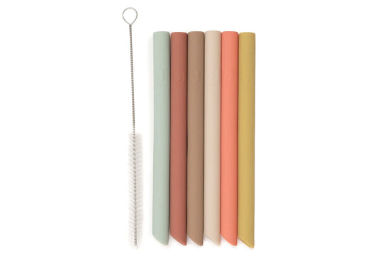 Pailles en silicone - 6 unités