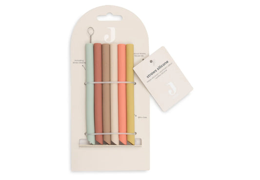 Pailles en silicone - 6 unités