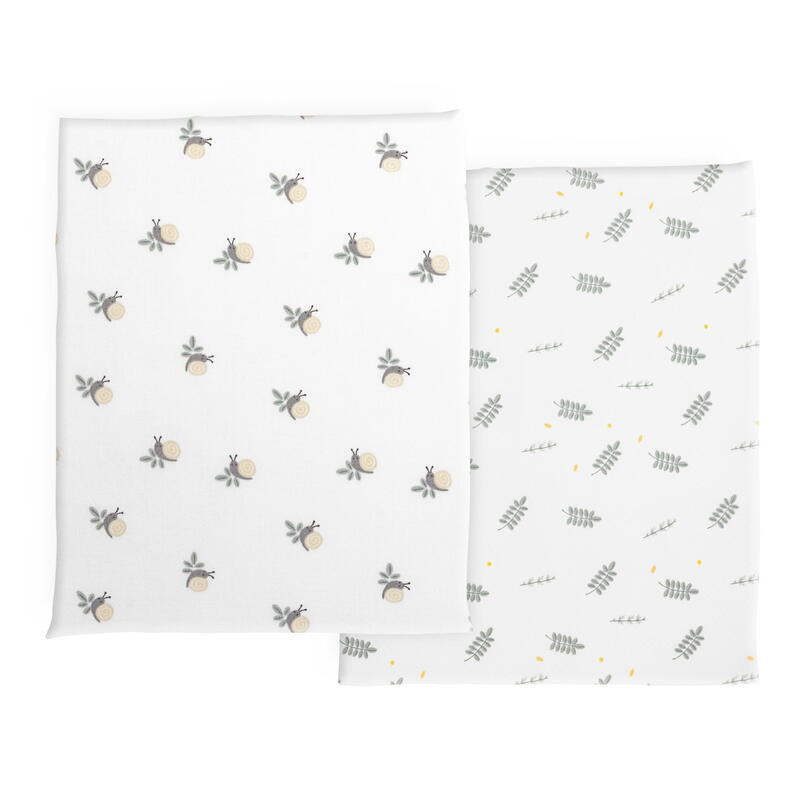 Set de 2 draps housse Bamboo Next To Me Twins Chicco