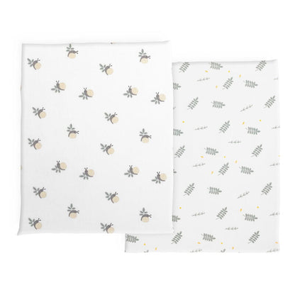 Set de 2 draps housse Bamboo Next To Me Twins Chicco