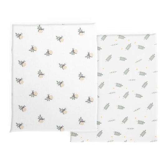 Set de 2 draps housse Bamboo Next To Me Twins Chicco