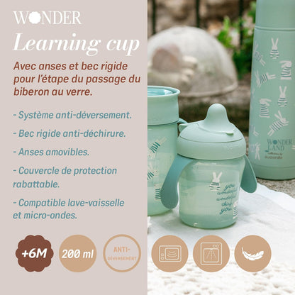 Tasse Apprentissage 200ml Wonderland Lapin