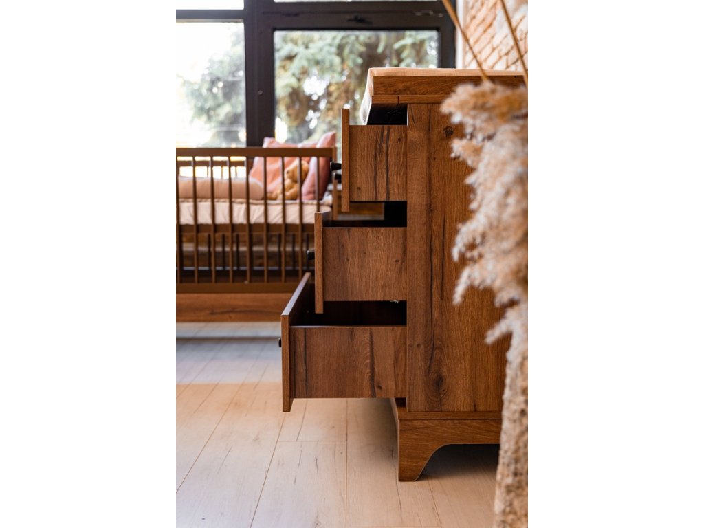Nest Walnut - Commode avec plan à langer