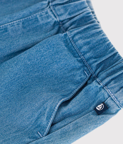 Short bébé en denim léger