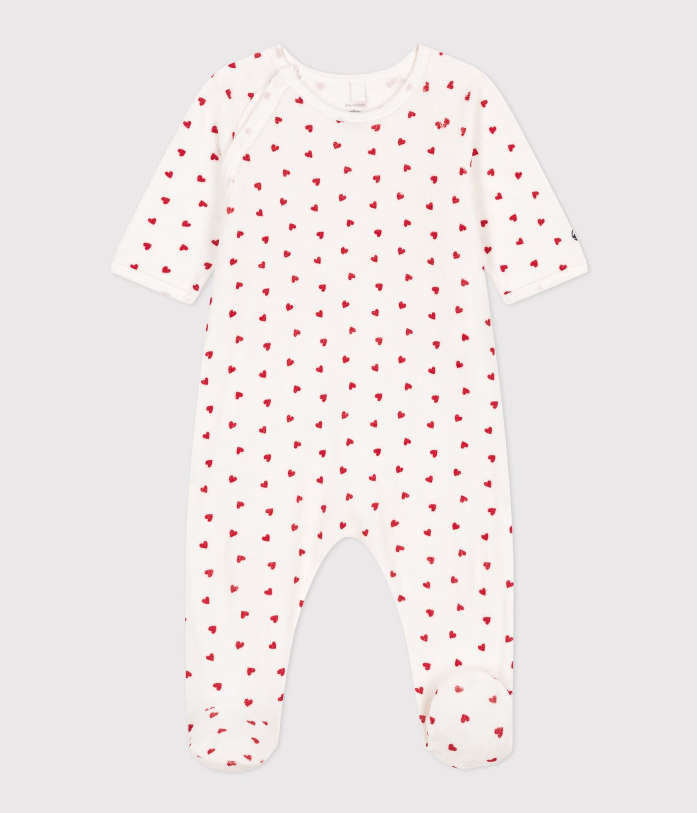 Pyjama bébé en velours à col