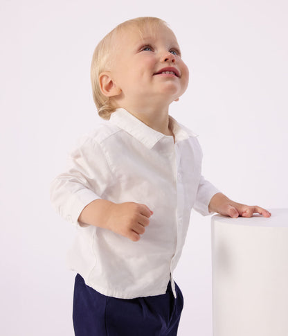 Chemise bébé en coton à volume droit
