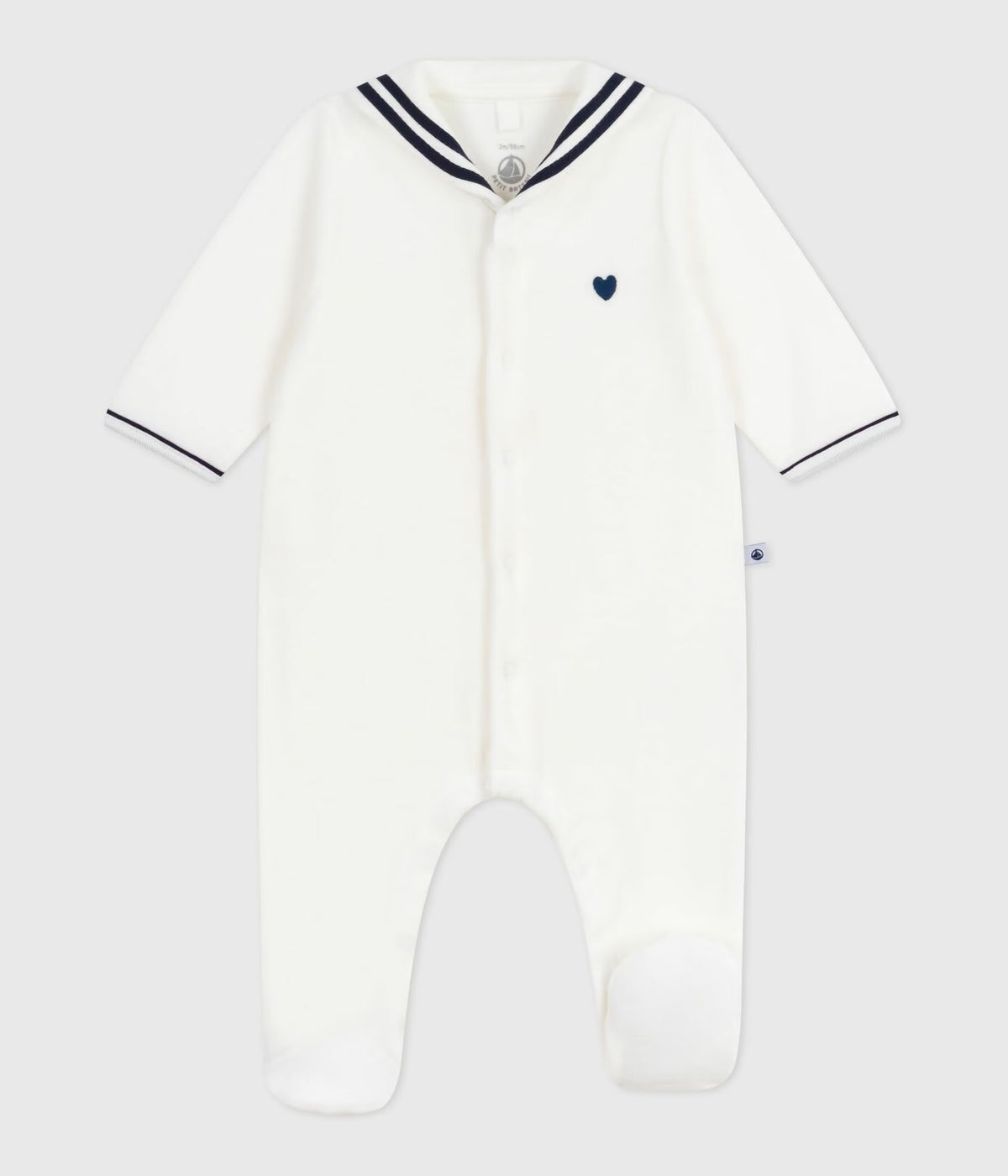 Pyjama bébé en velours à col