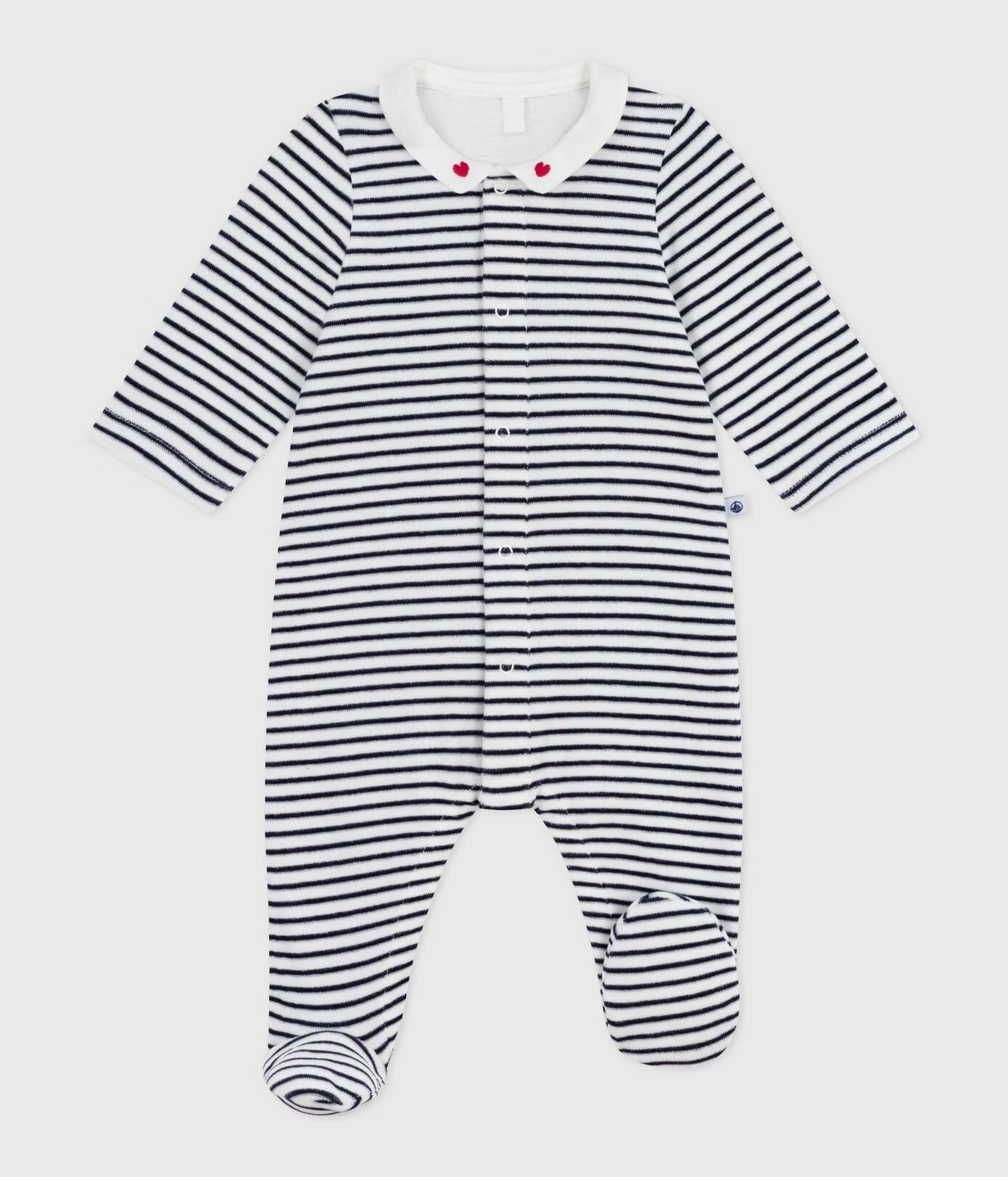 Pyjama bébé en velours à col